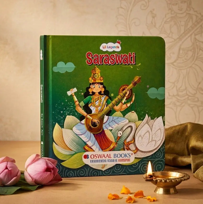 Lil Legends My Little Board Book of Mythological Tales of Goddess Saraswati for Kids Age 3+ Years | Enchanting Indian Stories with Colourful Illustrations | Hindu Mythology Picture Book 