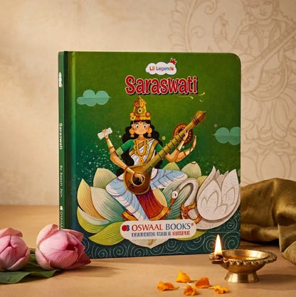 Lil Legends My Little Board Book of Mythological Tales of Goddess Saraswati for Kids Age 3+ Years | Enchanting Indian Stories with Colourful Illustrations | Hindu Mythology Picture Book 