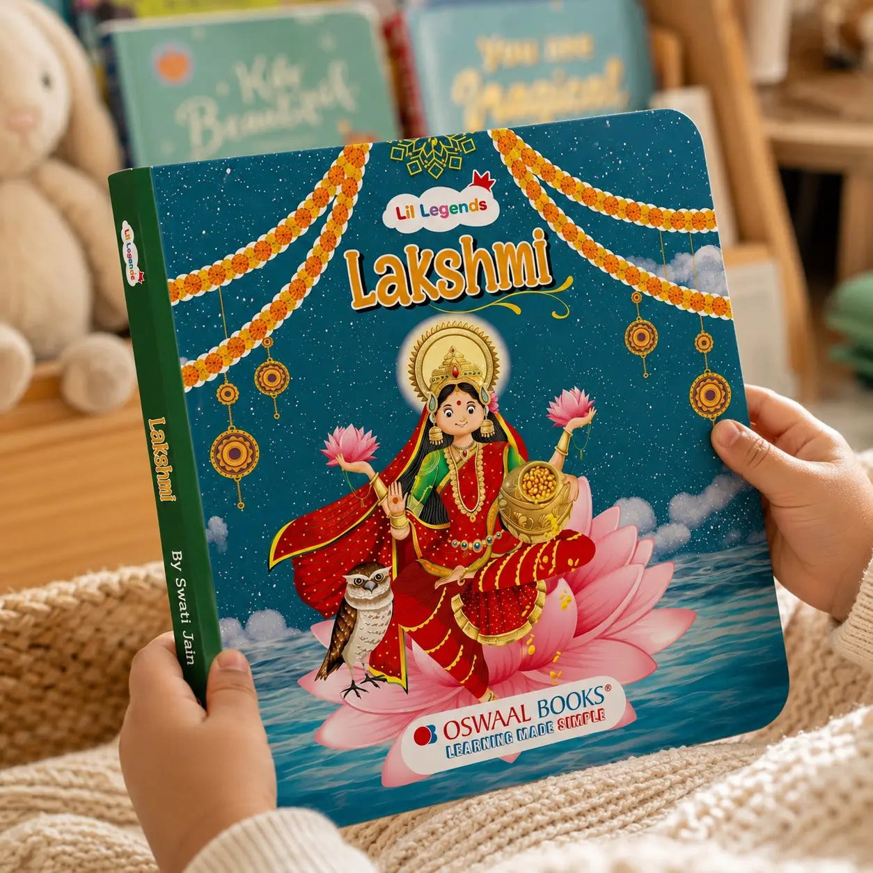 Lil Legends Tale of Goddess Lakshmi Board Book for Kids | Illustrated Mythological Story | Short Bedtime Story Book | Cultural Learning Picture Book | Age 3+ Years 