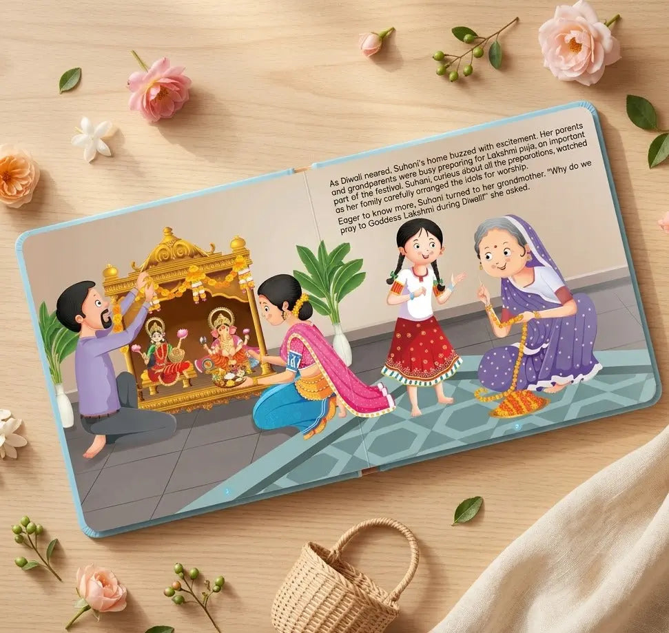 Lil Legends Tale of Goddess Lakshmi Board Book for Kids | Illustrated Mythological Story | Short Bedtime Story Book | Cultural Learning Picture Book | Age 3+ Years 