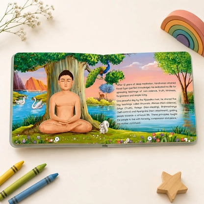 Lil Legends Mahavir Swami Story Boardbook for Kids | Illustrated Spiritual & Mythological Story | Inspiring Biography | Cultural Learning Picture Book | Age 3+ Years 