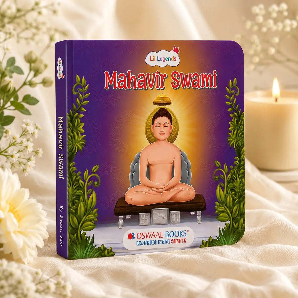 Lil Legends Mahavir Swami Story Boardbook for Kids | Illustrated Spiritual & Mythological Story | Inspiring Biography | Cultural Learning Picture Book | Age 3+ Years 