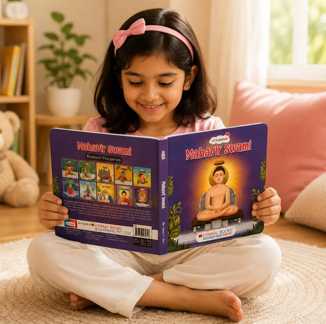 Lil Legends Mahavir Swami Story Boardbook for Kids | Illustrated Spiritual & Mythological Story | Inspiring Biography | Cultural Learning Picture Book | Age 3+ Years 