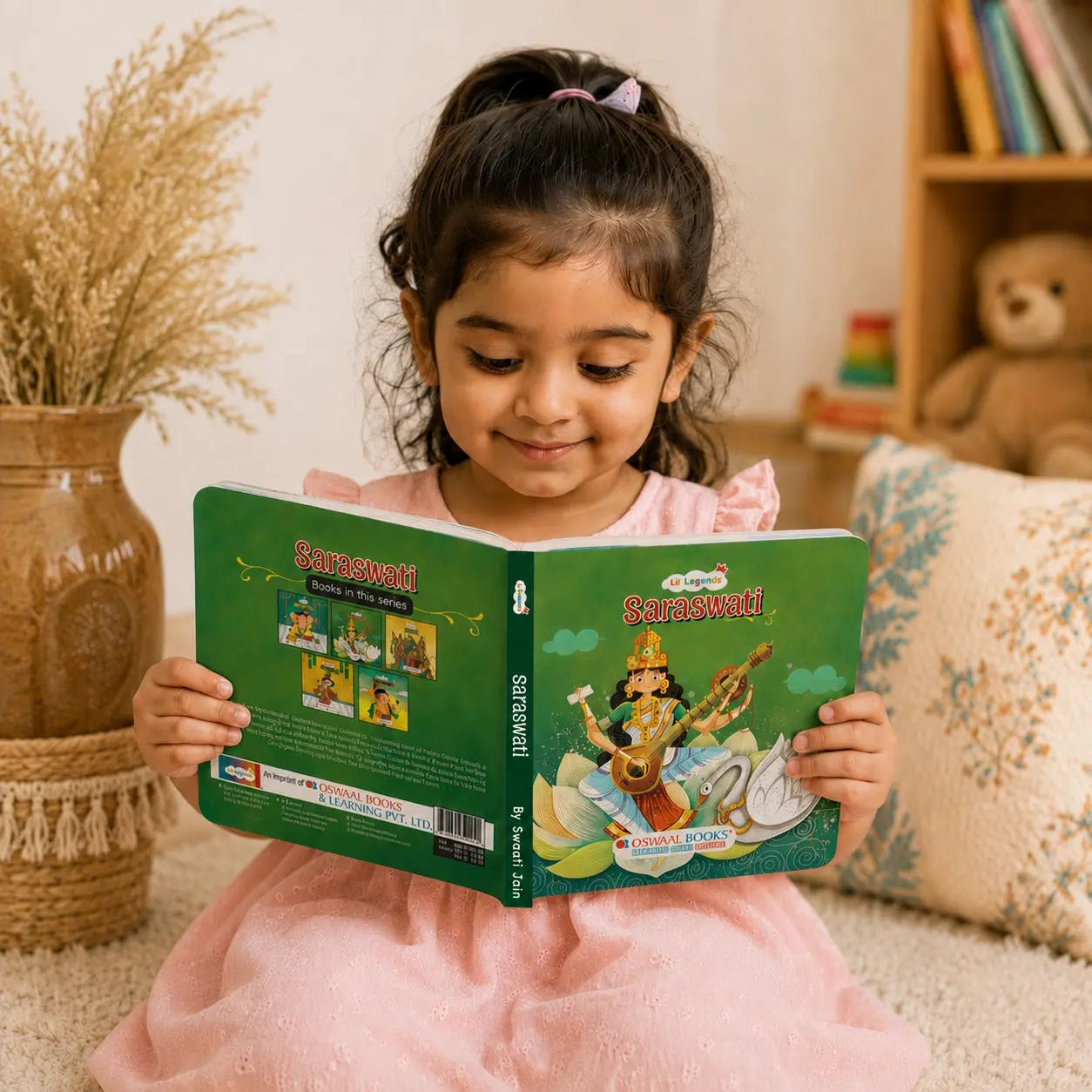 Lil Legends My Little Board Book of Mythological Tales of Goddess Saraswati for Kids Age 3+ Years | Enchanting Indian Stories with Colourful Illustrations | Hindu Mythology Picture Book 