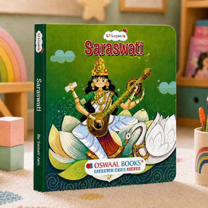 Lil Legends My Little Board Book of Mythological Tales of Goddess Saraswati for Kids Age 3+ Years | Enchanting Indian Stories with Colourful Illustrations | Hindu Mythology Picture Book 