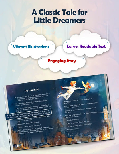 Lil Legends Re-Imagined Classics for Kids | Peter Pan | Illustrated Classic Story Book | Vocabulary, Imagination & Moral Values | Picture Book | Ages 5+ Years | Paperback Edition