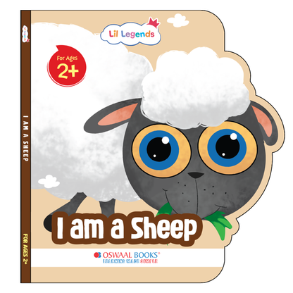 Lil Legends Shaped Board Book - Farm Animals: Sheep | Sheep-Shaped Picture Book for Kids Age 2+ Years | Early Learning Book with Colourful Illustrations for Toddlers & Preschoolers 