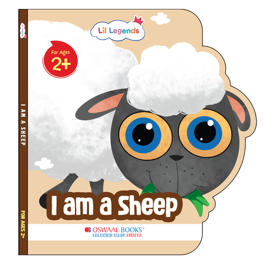 Lil Legends Shaped Board Book - Farm Animals: Sheep | Sheep-Shaped Picture Book for Kids Age 2+ Years | Early Learning Book with Colourful Illustrations for Toddlers & Preschoolers 