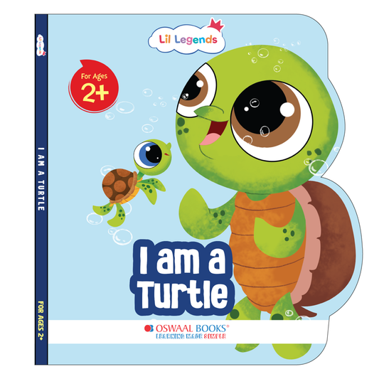 Lil Legends Shaped Board Book - Sea Animals: Turtle | Turtle-Shaped Picture Book for Kids Age 2+ Years | Early Learning Book with Colourful Illustrations for Toddlers & Preschoolers 
