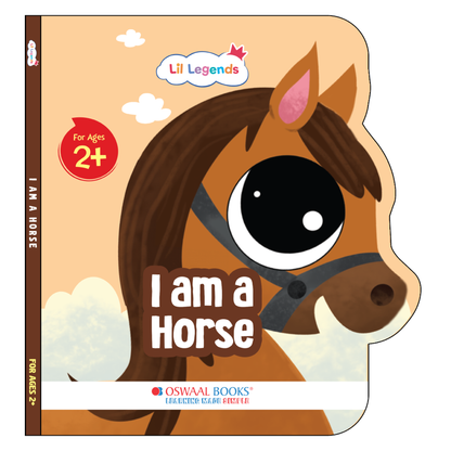 Lil Legends Shaped Board Book - Farm Animals: Horse | Horse-Shaped Picture Book for Kids Age 2+ Years | Early Learning Book with Colourful Illustrations for Toddlers & Preschoolers 