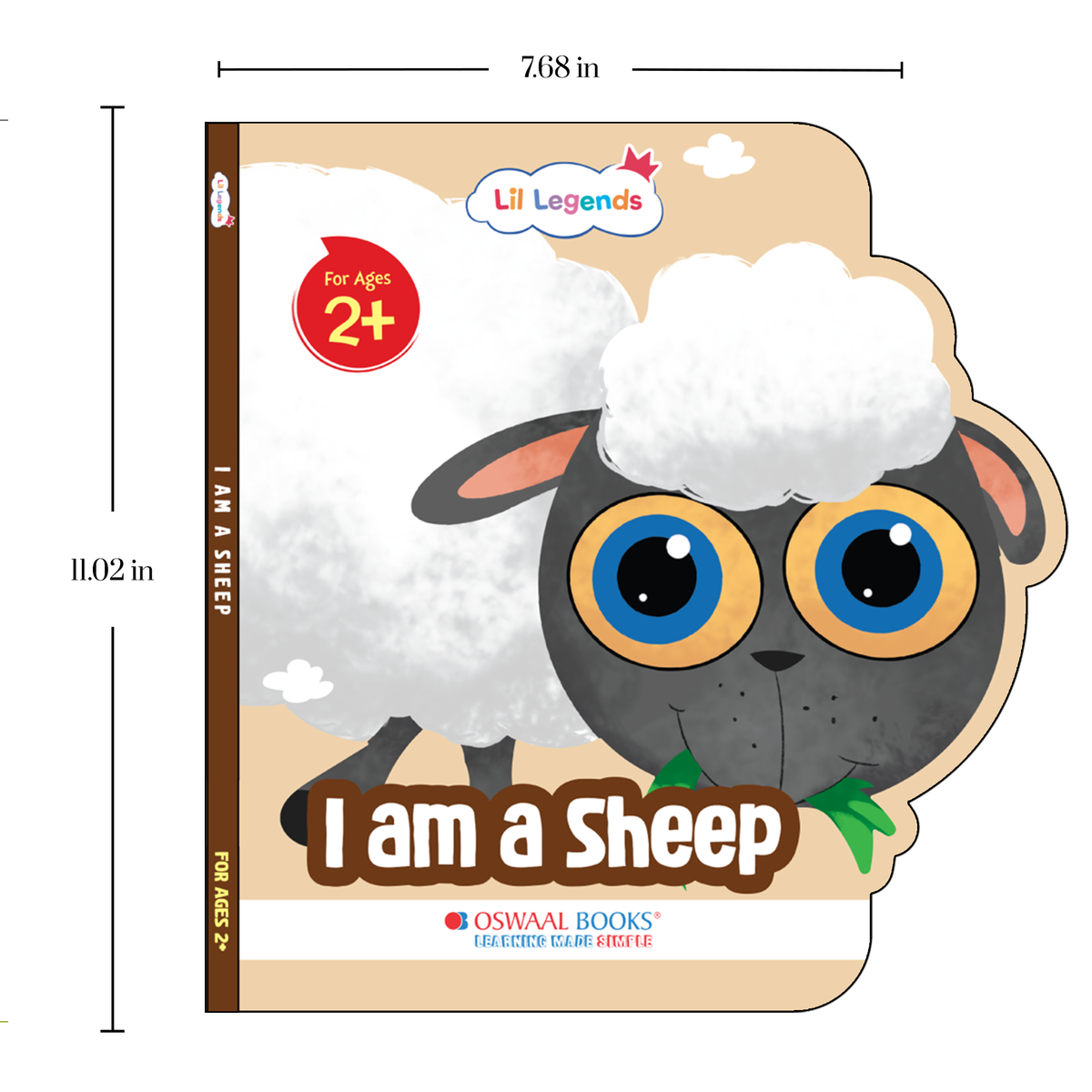 Lil Legends Shaped Board Book - Farm Animals: Sheep | Sheep-Shaped Picture Book for Kids Age 2+ Years | Early Learning Book with Colourful Illustrations for Toddlers & Preschoolers 