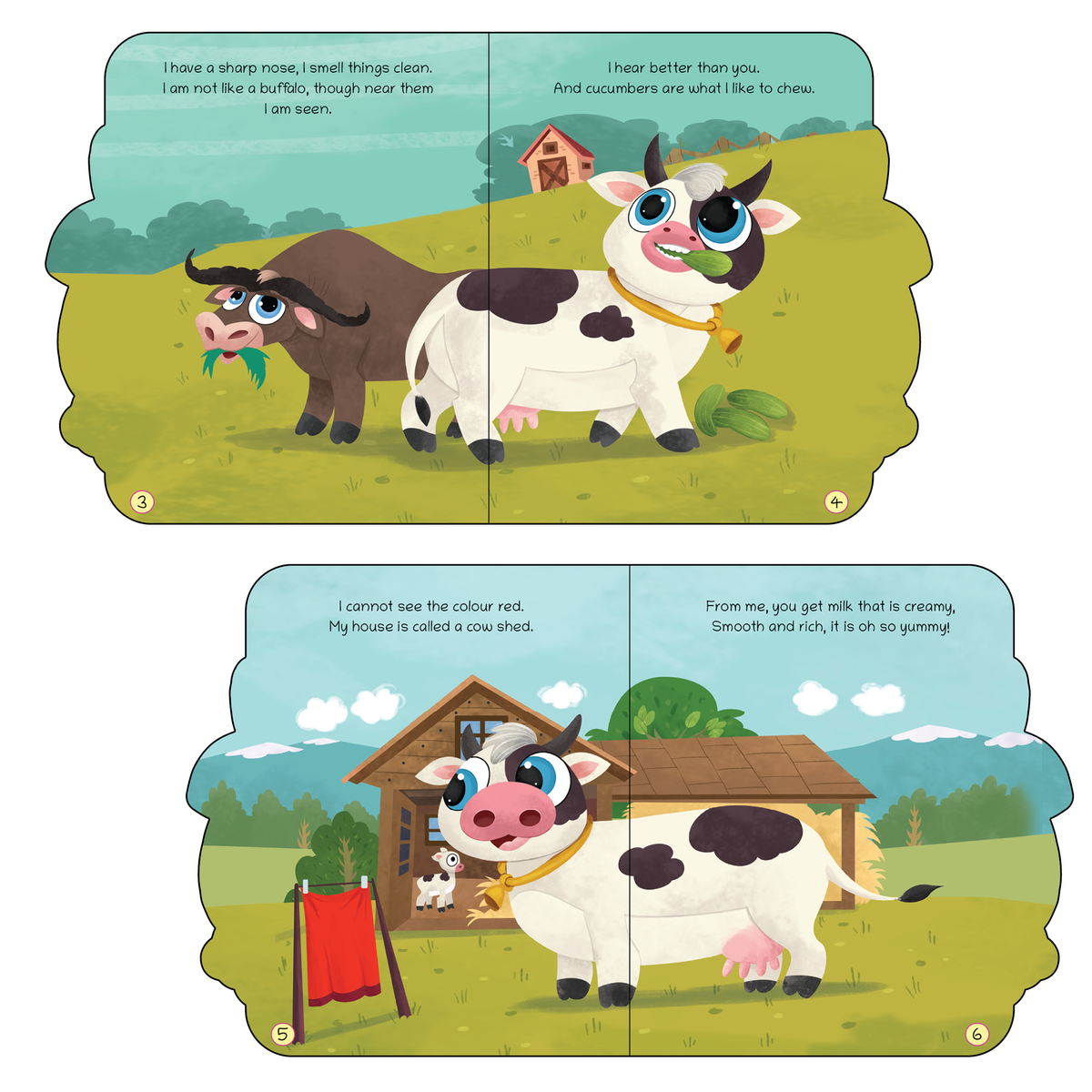 Lil Legends Shaped Board Book - Pet Animals: Cow | Cow-Shaped Picture Book for Kids Age 2+ Years | Early Learning Book with Colourful Illustrations for Toddlers & Preschoolers 