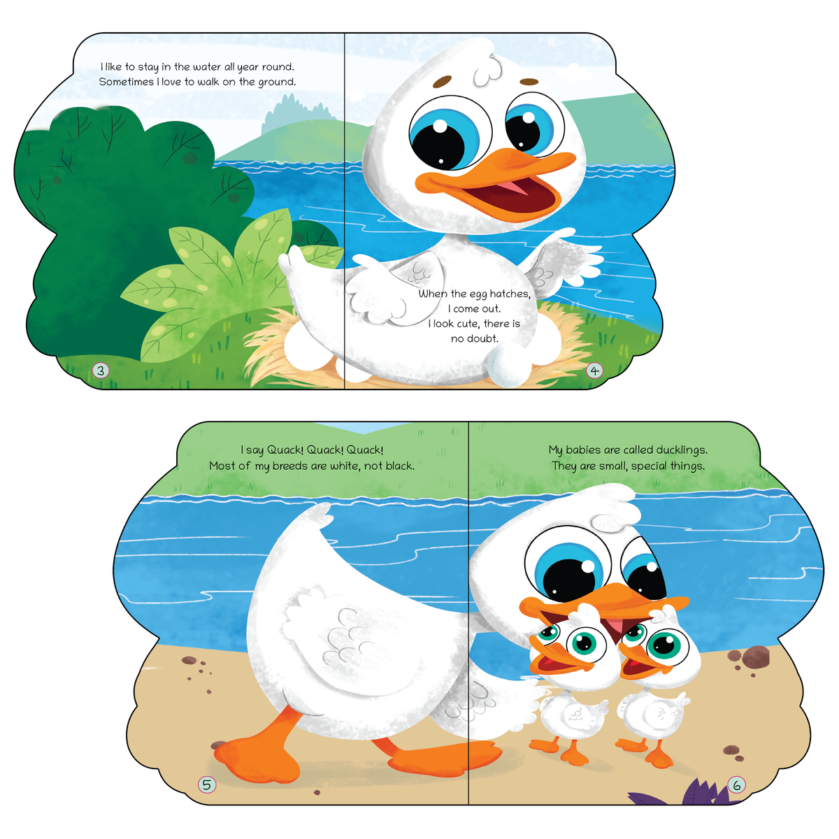Lil Legends Shaped Board Book - Farm Animals: Duck | Duck-Shaped Picture Book for Kids Age 2+ Years | Early Learning Book with Colourful Illustrations for Toddlers & Preschoolers 