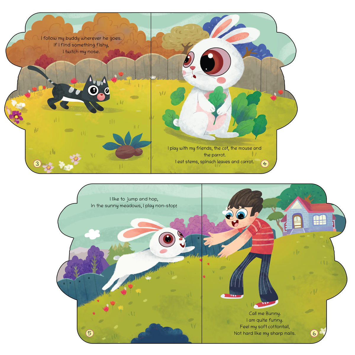 Lil Legends Shaped Board Book - Pet Animals: Rabbit | Rabbit-Shaped Picture Book for Kids Age 2+ Years | Early Learning Book with Colourful Illustrations for Toddlers & Preschoolers 