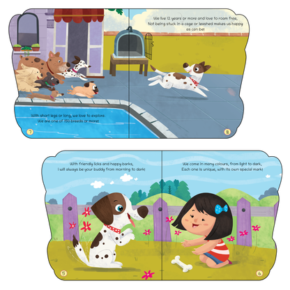 Lil Legends Shaped Board Book - Pet Animals: Dog | Dog-Shaped Picture Book for Kids Age 2+ Years | Early Learning Book with Colourful Illustrations for Toddlers & Preschoolers 