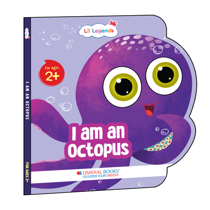 Lil Legends Shaped Board Book - Sea Animals: Octopus | Octopus-Shaped Picture Book for Kids Age 2+ Years | Early Learning Book with Colourful Illustrations for Toddlers & Preschoolers 