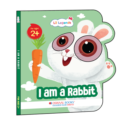 Lil Legends Shaped Board Book - Pet Animals: Rabbit | Rabbit-Shaped Picture Book for Kids Age 2+ Years | Early Learning Book with Colourful Illustrations for Toddlers & Preschoolers 