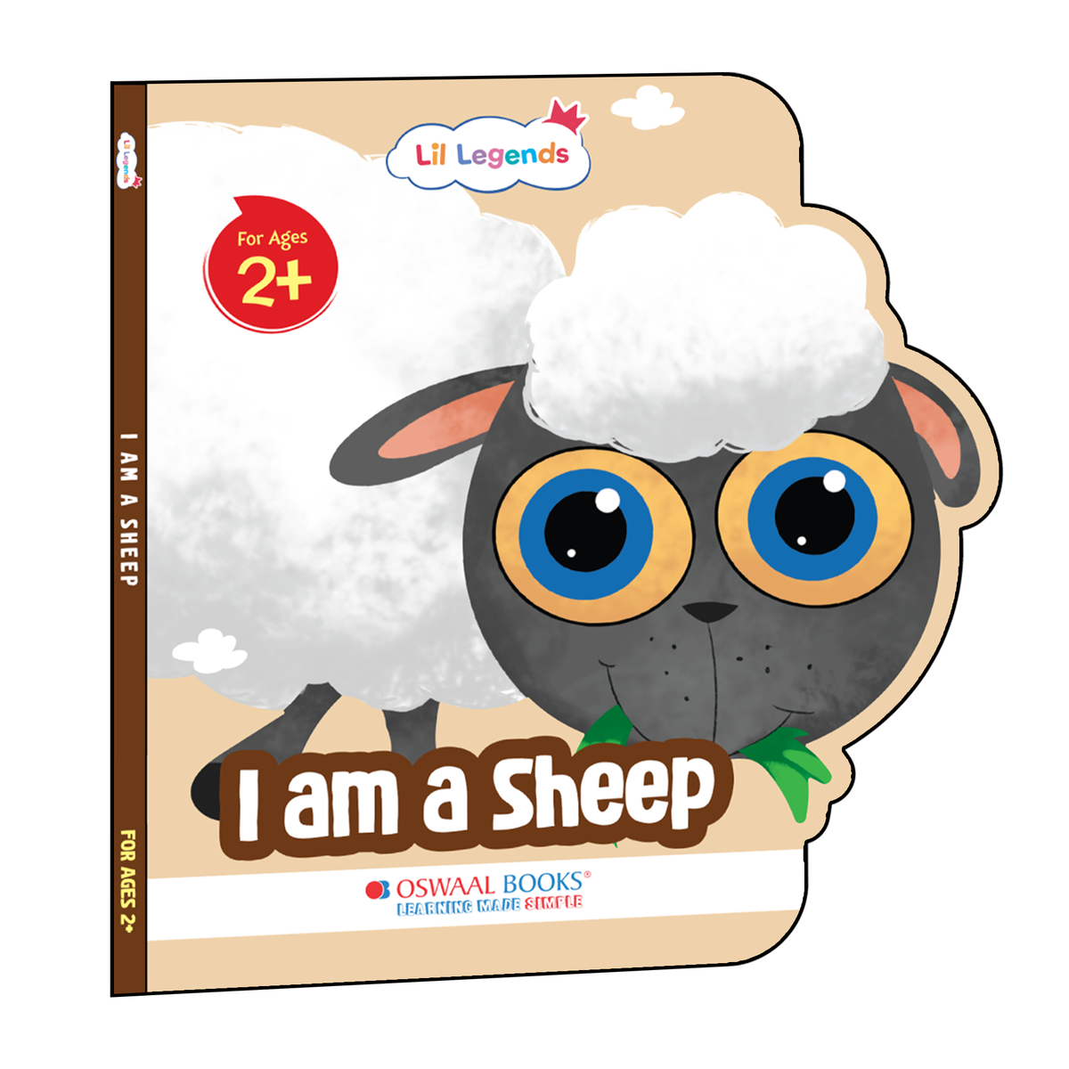 Lil Legends Shaped Board Book - Farm Animals: Sheep | Sheep-Shaped Picture Book for Kids Age 2+ Years | Early Learning Book with Colourful Illustrations for Toddlers & Preschoolers 