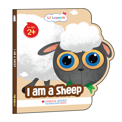 Lil Legends Shaped Board Book - Farm Animals: Sheep | Sheep-Shaped Picture Book for Kids Age 2+ Years | Early Learning Book with Colourful Illustrations for Toddlers & Preschoolers 