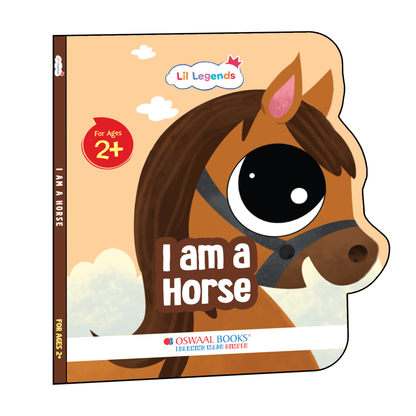 Lil Legends Shaped Board Book - Farm Animals: Horse | Horse-Shaped Picture Book for Kids Age 2+ Years | Early Learning Book with Colourful Illustrations for Toddlers & Preschoolers 