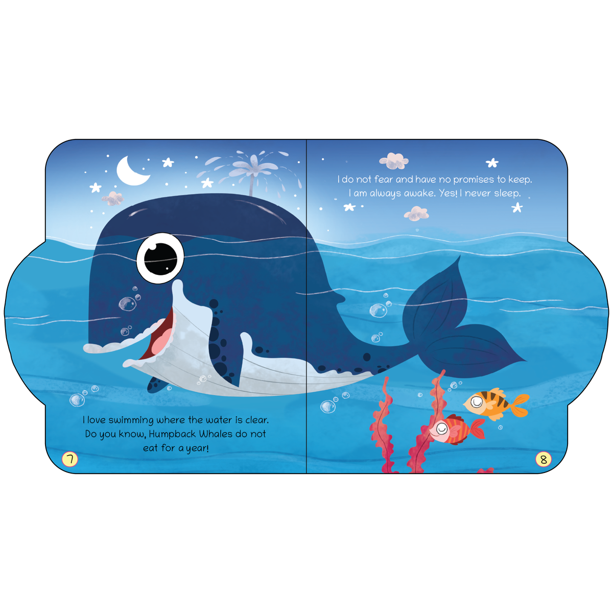 Whale Shaped Board Book for Toddlers | Animal Names & Sounds | Buy