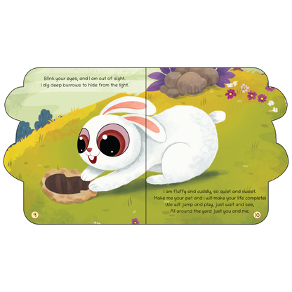 Lil Legends Shaped Board Book - Pet Animals: Rabbit | Rabbit-Shaped Picture Book for Kids Age 2+ Years | Early Learning Book with Colourful Illustrations for Toddlers & Preschoolers 