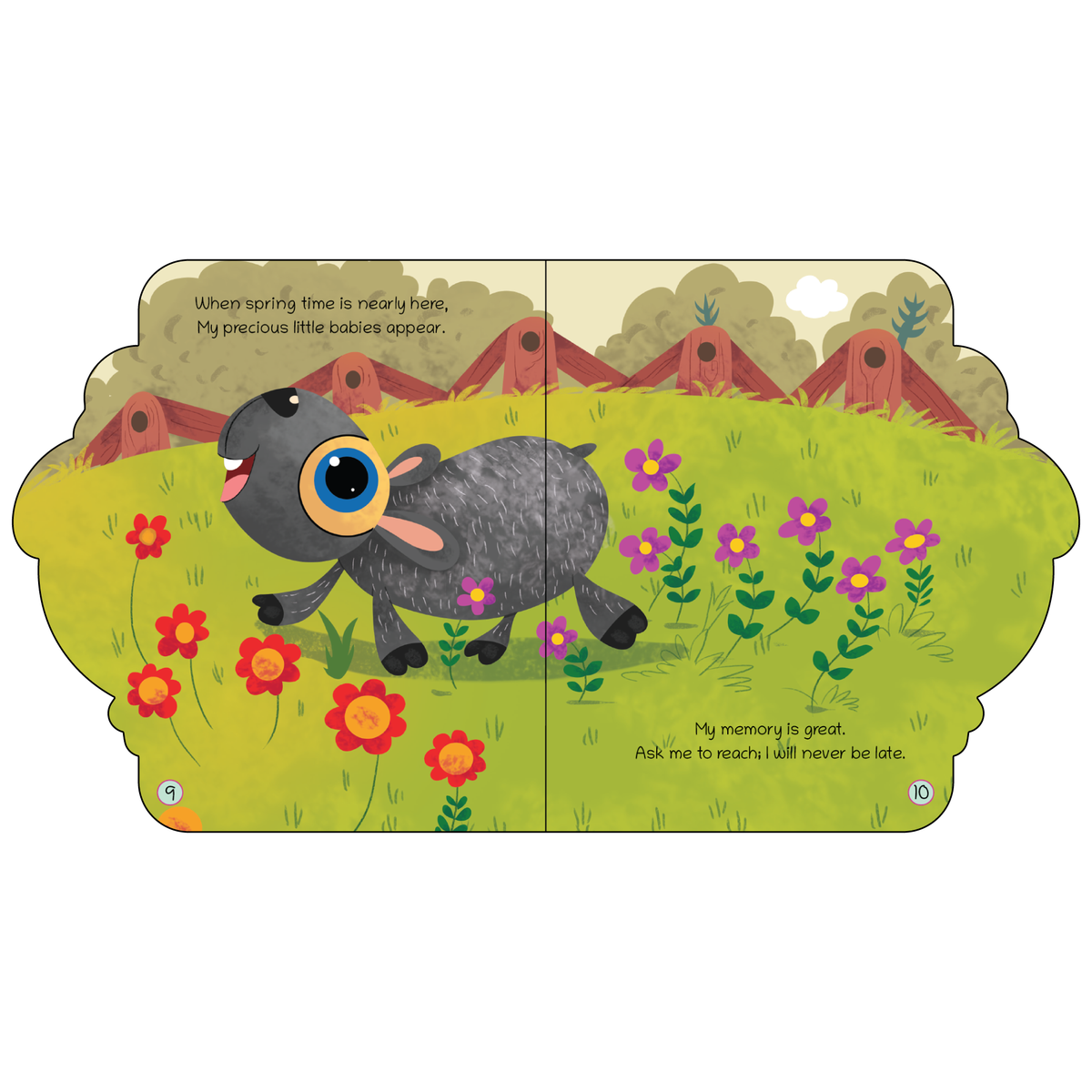 Lil Legends Shaped Board Book - Farm Animals: Sheep | Sheep-Shaped Picture Book for Kids Age 2+ Years | Early Learning Book with Colourful Illustrations for Toddlers & Preschoolers 
