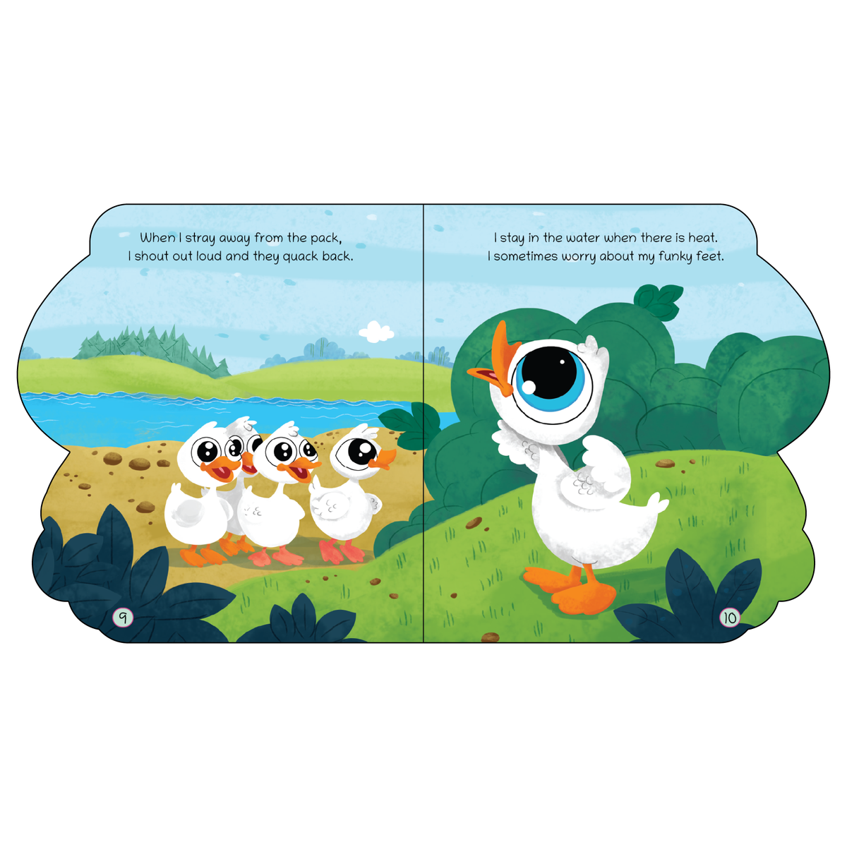 Lil Legends Shaped Board Book - Farm Animals: Duck | Duck-Shaped Picture Book for Kids Age 2+ Years | Early Learning Book with Colourful Illustrations for Toddlers & Preschoolers 