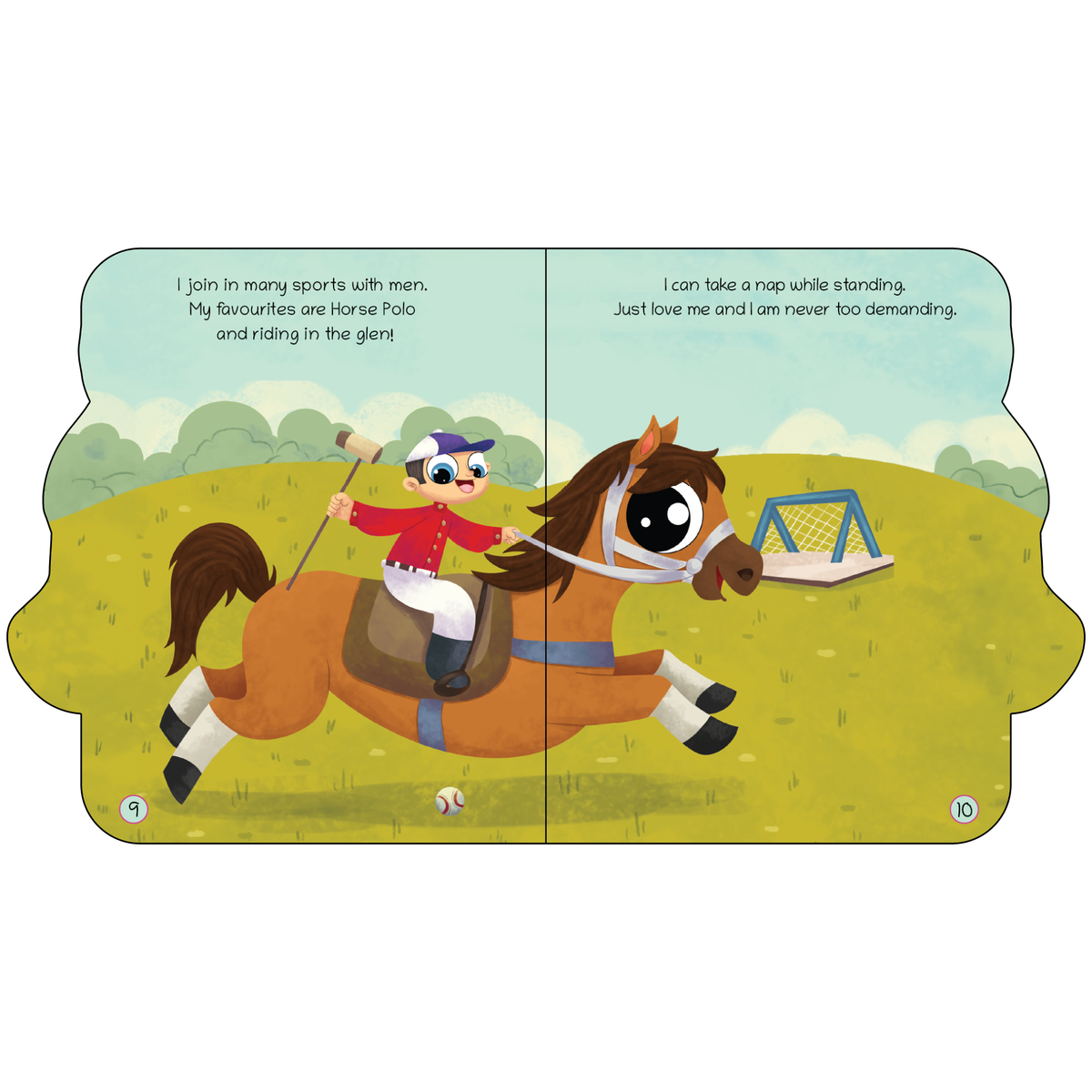 Lil Legends Shaped Board Book - Farm Animals: Horse | Horse-Shaped Picture Book for Kids Age 2+ Years | Early Learning Book with Colourful Illustrations for Toddlers & Preschoolers 