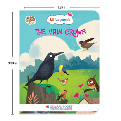 Oswaal Lil Legends Moral Story Books for Kids Age 2+ Years - The Vain Crows | Short English Bedtime Stories with Colourful Illustrations | Picture Book for Early Readers 