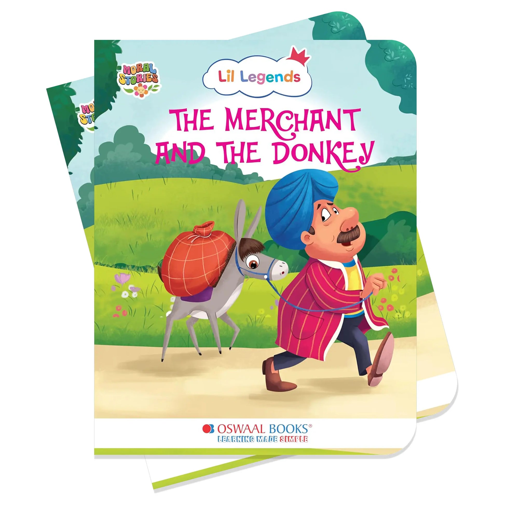 Oswaal Lil Legends Moral Story Books for Kids Age 2+ Years - The Merchant and The Donkey | Short English Bedtime Stories with Colourful Illustrations | Picture Book for Early Readers 