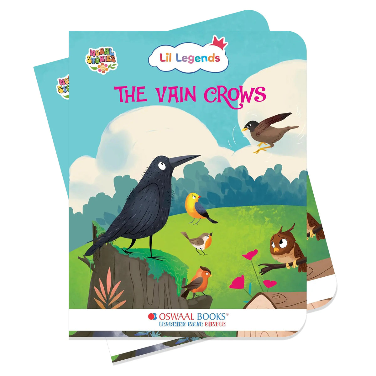 Oswaal Lil Legends Moral Story Books for Kids Age 2+ Years - The Vain Crows | Short English Bedtime Stories with Colourful Illustrations | Picture Book for Early Readers 