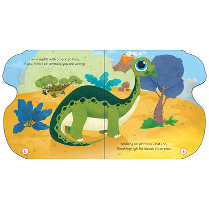 Lil Legends Dino Shaped Board Book for Kids | I am an Apatosaurus | Illustrated Dinosaur Story Book | Early Learning Picture Book | Age 2+ Years | Board Book | Durable 