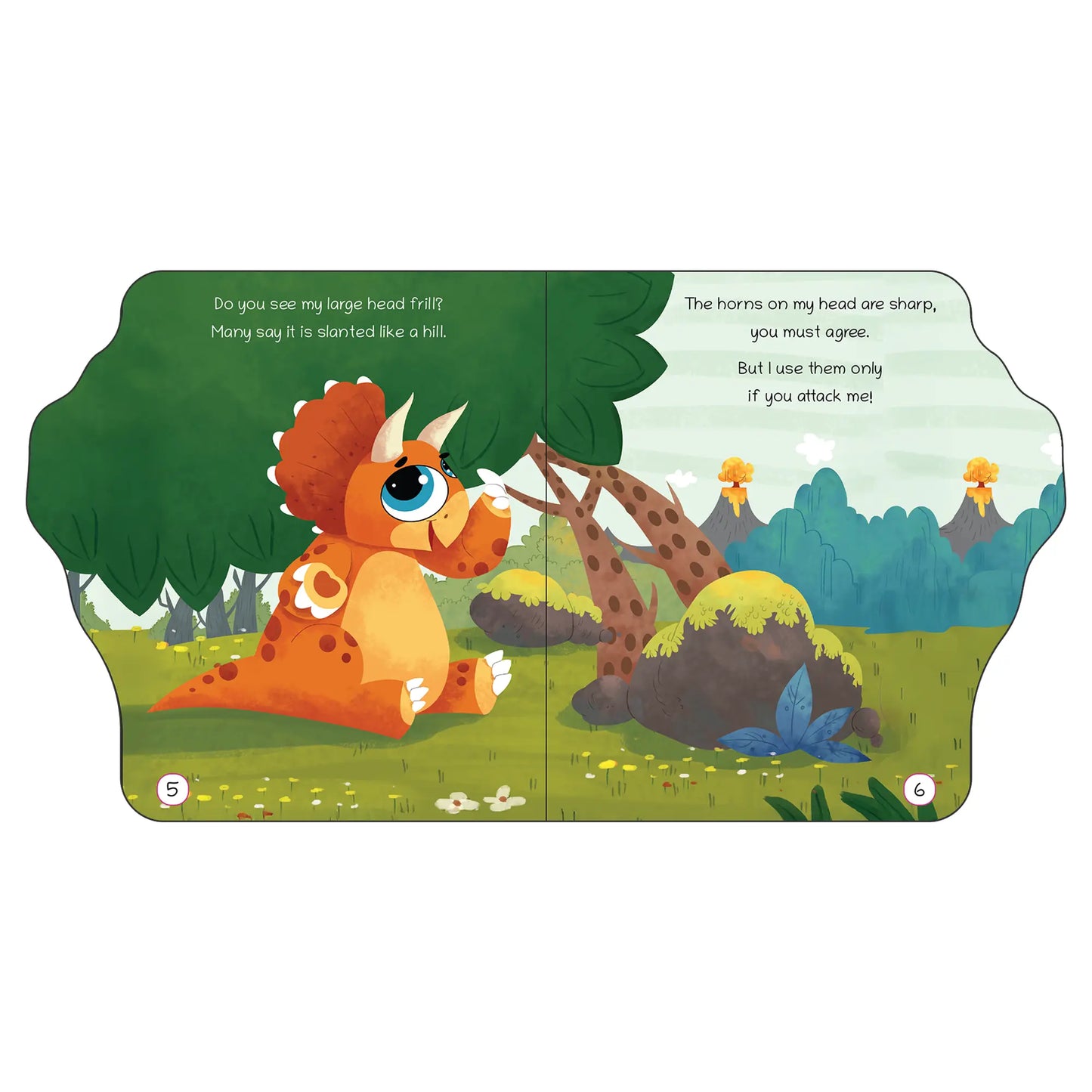 Lil Legends Dino Shaped Board Book for Kids | I am a Triceratops | Illustrated Dinosaur Story Book | Early Learning Picture Book | Age 2+ Years | Board Book | Durable 