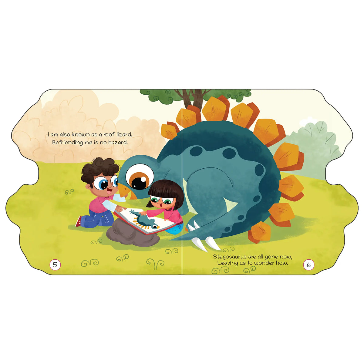 Lil Legends Dino Shaped Board Book for Kids | I am a Stegosaurus | Illustrated Dinosaur Story Book | Early Learning Picture Book | Age 2+ Years | Board Book | Durable 
