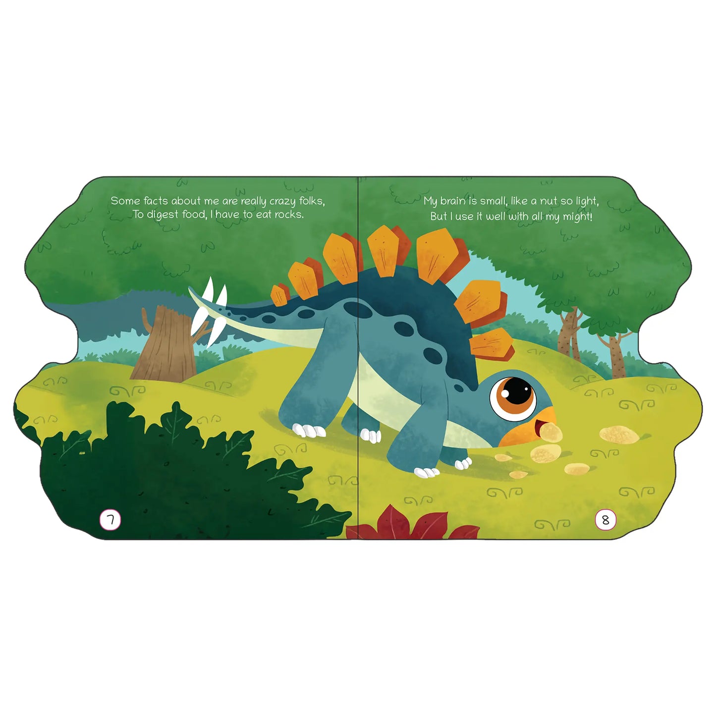 Lil Legends Dino Shaped Board Book for Kids | I am a Stegosaurus | Illustrated Dinosaur Story Book | Early Learning Picture Book | Age 2+ Years | Board Book | Durable 