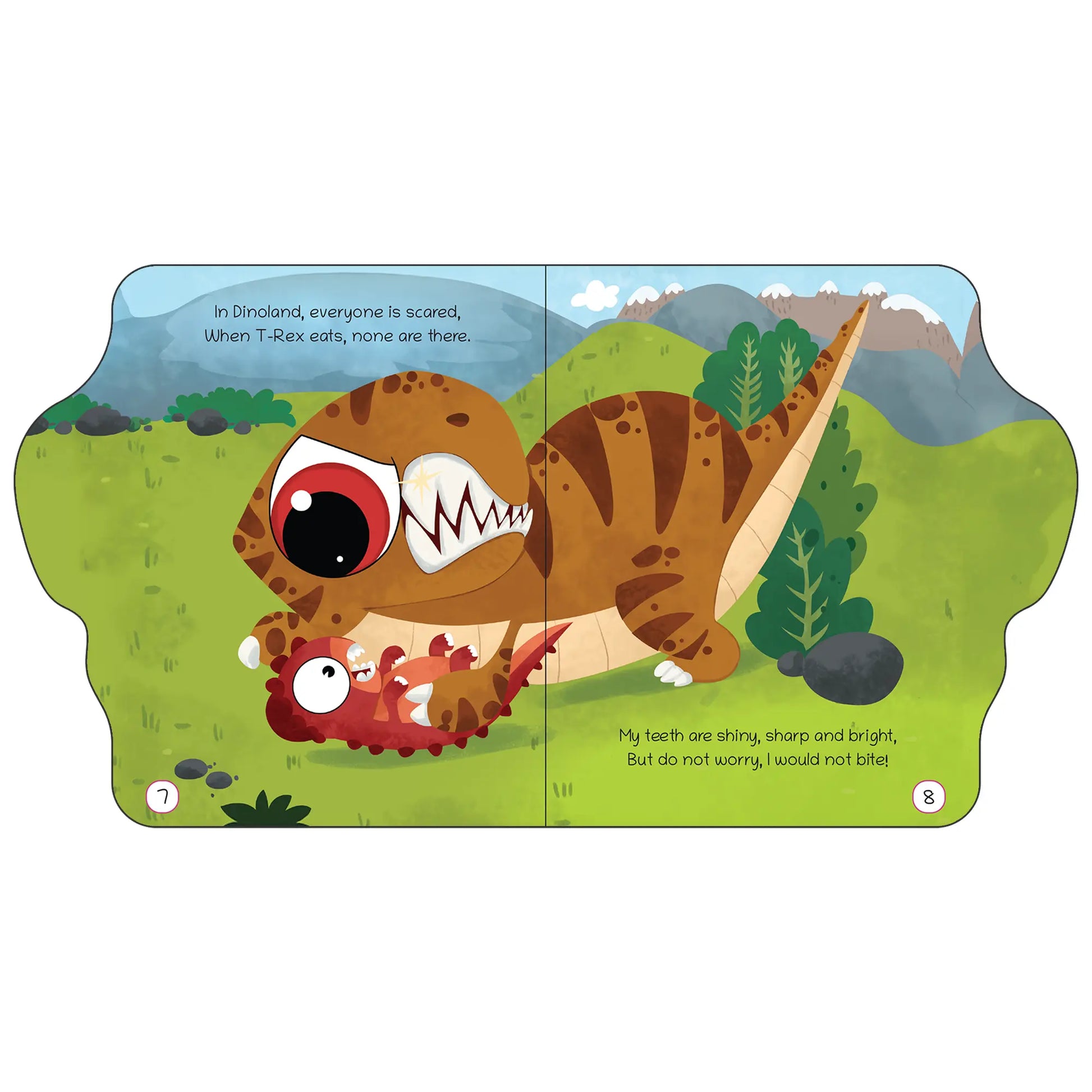 Lil Legends Dino Shaped Board Book for Kids | I am a T-Rex | Illustrated Dinosaur Story Book | Early Learning Picture Book | Age 2+ Years | Board Book | Durable 