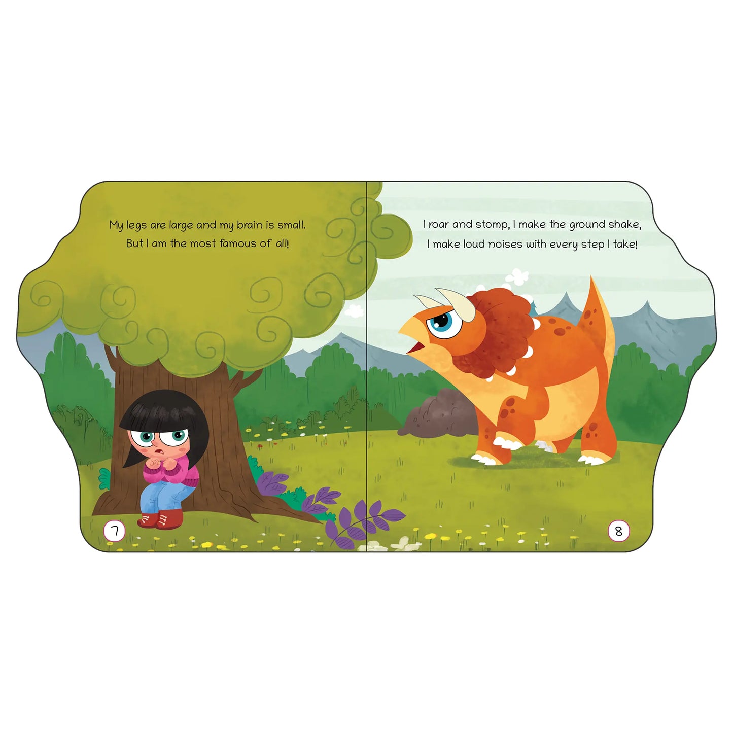 Lil Legends Dino Shaped Board Book for Kids | I am a Triceratops | Illustrated Dinosaur Story Book | Early Learning Picture Book | Age 2+ Years | Board Book | Durable 