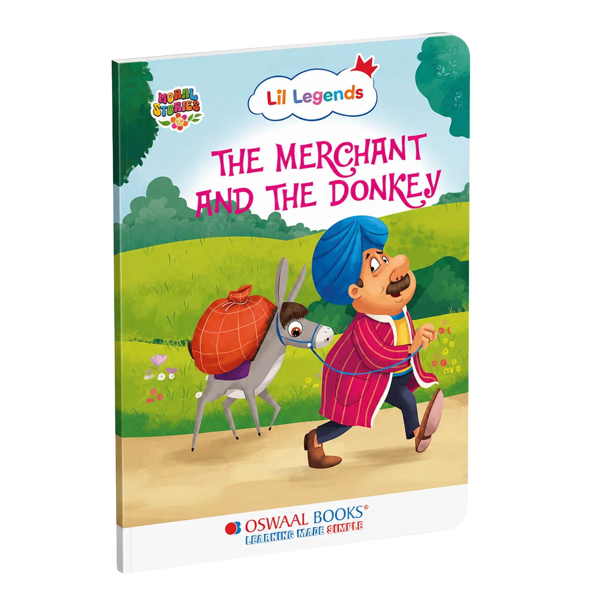 Oswaal Lil Legends Moral Story Books for Kids Age 2+ Years - The Merchant and The Donkey | Short English Bedtime Stories with Colourful Illustrations | Picture Book for Early Readers 