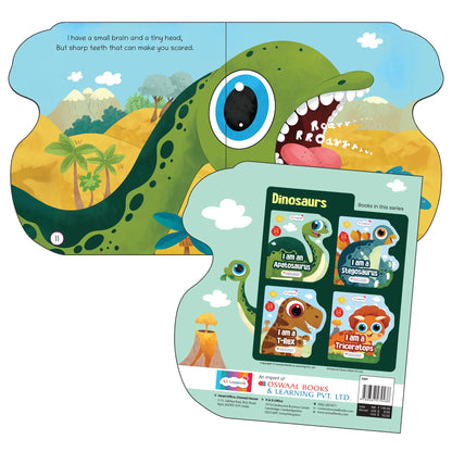 Lil Legends Dino Shaped Board Book for Kids | I am an Apatosaurus | Illustrated Dinosaur Story Book | Early Learning Picture Book | Age 2+ Years | Board Book | Durable 