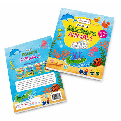 Lil Legends Book Of Stickers Animals for Age 3+ | Learn Animal Names with Fun Sticker Activities | Early Learning Educational Workbook | For Toddlers/Preschoolers/Nursery/LKG 
