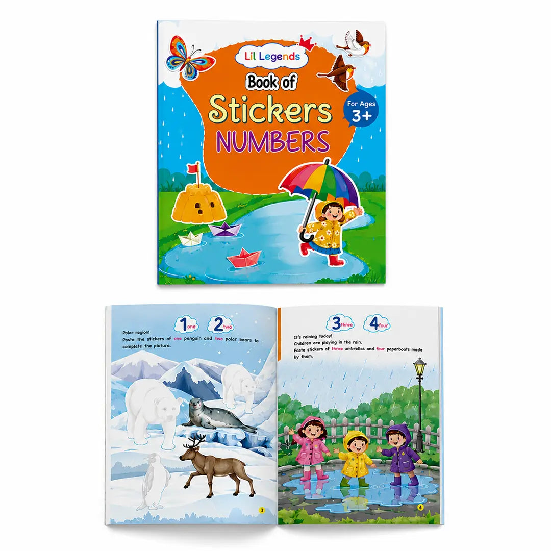Lil Legends Book Of Stickers Numbers for  Age 3+ | Learn 123 and Counting with Fun Sticker Activities | Early Learning Educational Workbook | For Toddlers/Preschoolers/Nursery/LKG 