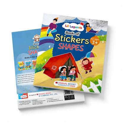 Lil Legends Books of Stickers Shapes and Alphabets | Set of 2 for Kids Age 3+ | Learn ABC and Shapes With Fun Activities | Educational Workbook | For Toddlers/Nursery/LKG 