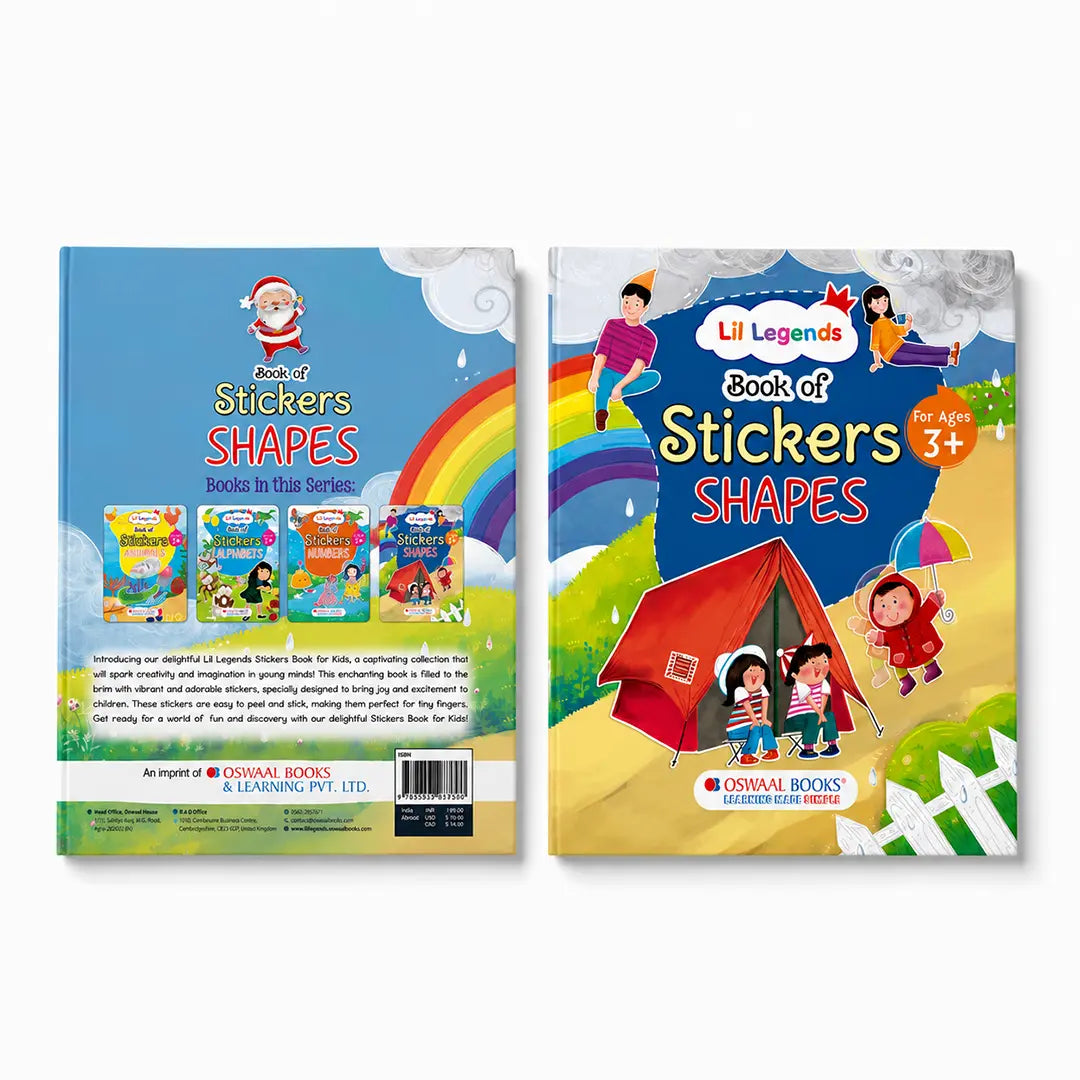 Lil Legends Book of Stickers Shapes for Age 3+ | Learn Shapes with Fun Sticker Activities | Early Learning Educational Workbook | For Toddlers/Preschoolers/Nursery/LKG 