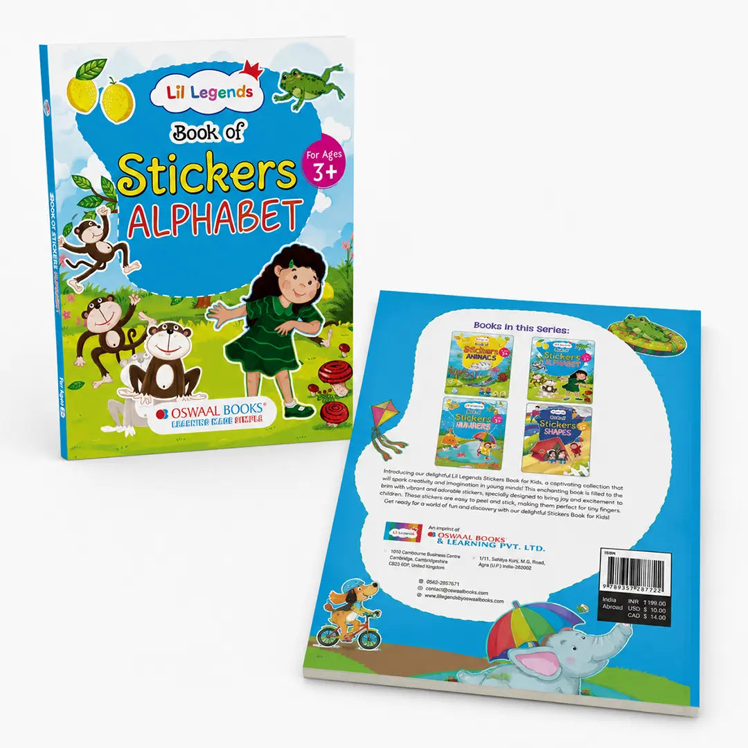 Lil Legends Book Of Stickers Alphabet for  Age 3+ | Learn ABC with Fun Sticker Activities | Early Learning Educational Workbook | For Toddlers/Preschoolers/Nursery/LKG 