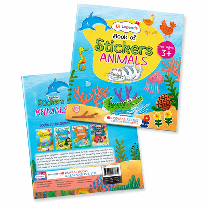 Lil Legends Book Of Stickers Animals for Age 3+ | Learn Animal Names with Fun Sticker Activities | Early Learning Educational Workbook | For Toddlers/Preschoolers/Nursery/LKG 
