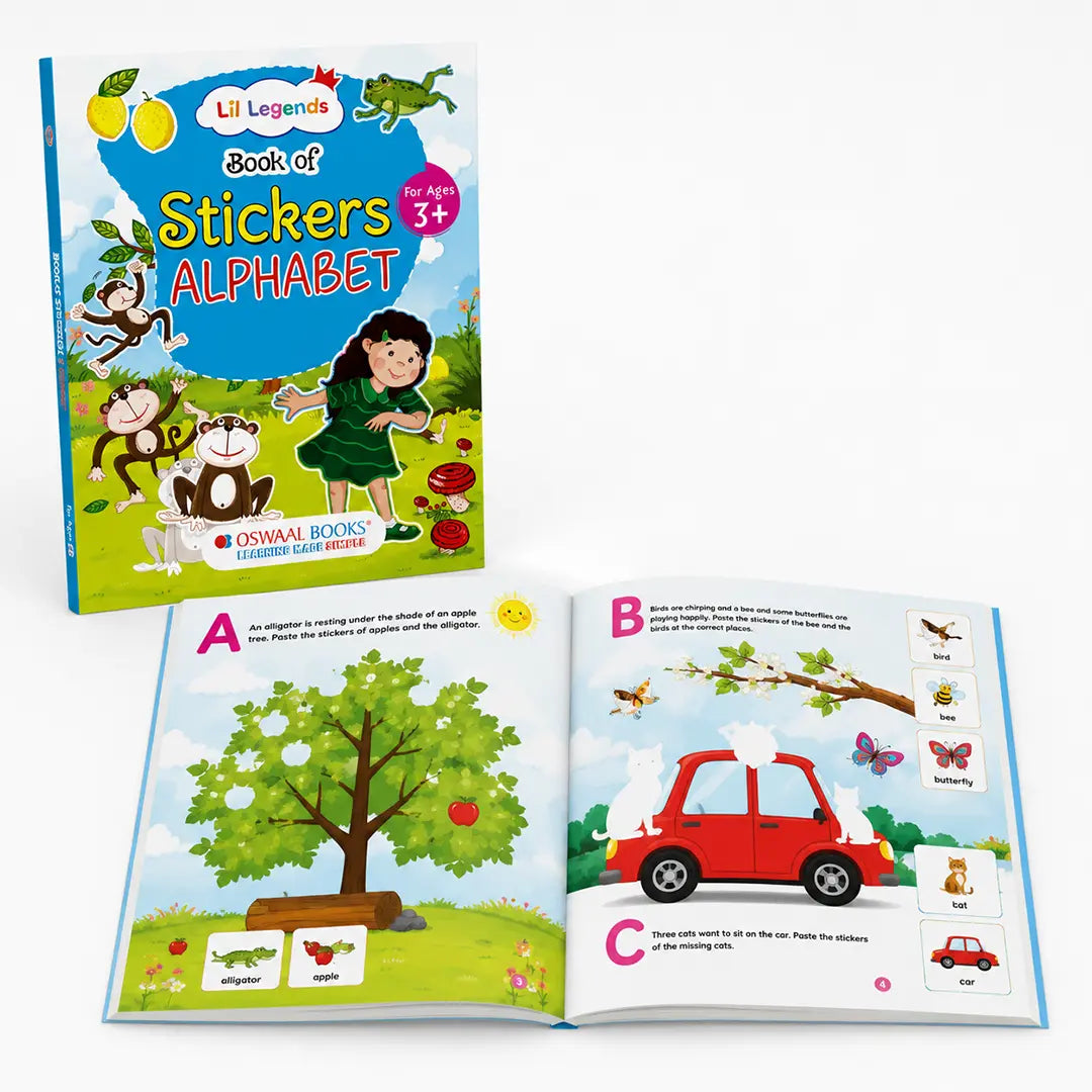 Lil Legends Book Of Stickers Alphabet for  Age 3+ | Learn ABC with Fun Sticker Activities | Early Learning Educational Workbook | For Toddlers/Preschoolers/Nursery/LKG 