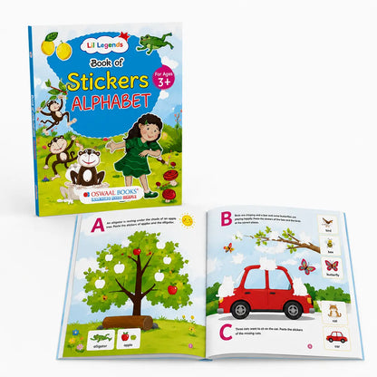 Lil Legends Books of Stickers Numbers and Alphabets | Set of 2 for Kids Age 3+ | Learn ABC and Counting With Fun Activities | Educational Workbook For Toddlers | For Nursery/LKG/UKG 