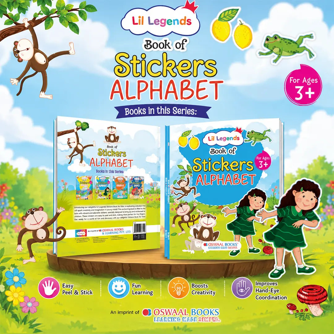 Lil Legends Book Of Stickers Alphabet for  Age 3+ | Learn ABC with Fun Sticker Activities | Early Learning Educational Workbook | For Toddlers/Preschoolers/Nursery/LKG 