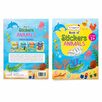 Lil Legends Book Of Stickers Animals for Age 3+ | Learn Animal Names with Fun Sticker Activities | Early Learning Educational Workbook | For Toddlers/Preschoolers/Nursery/LKG 
